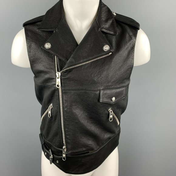 Versace leather vest